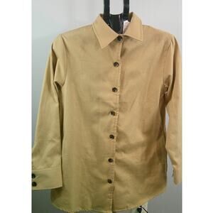 LuLaRoe Abigail Women's Jacket Small Tan Button-down